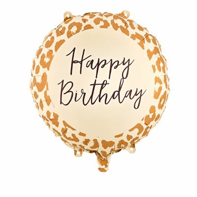 18 Μπαλόνι Foil - Happy Birthday Λεοπάρ