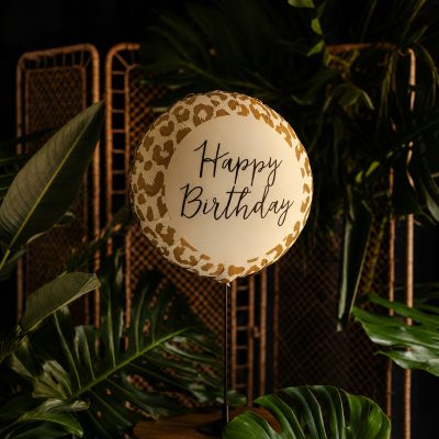 18 Μπαλόνι Foil - Happy Birthday Λεοπάρ