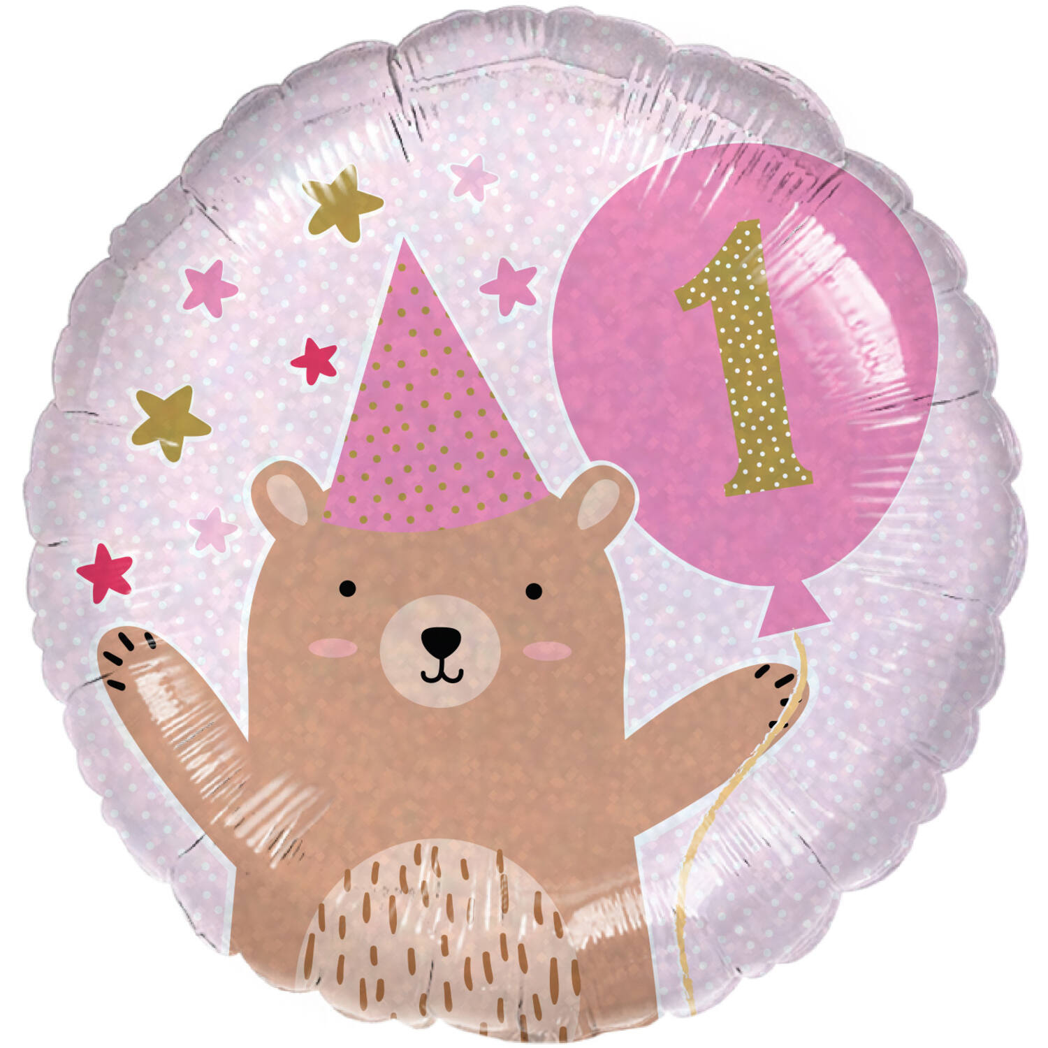 18_-mpaloni-roz-–-1st-birthday-girl_1 18″ Μπαλόνι Ροζ Αρκουδάκι – 1st Birthday Girl