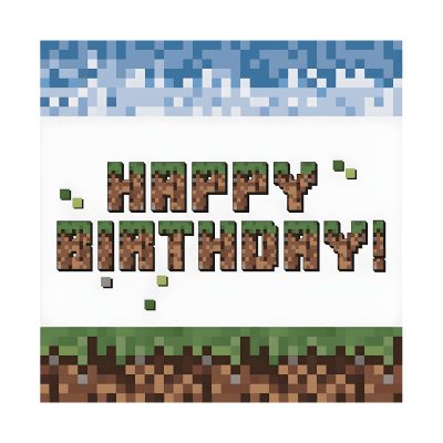 Χαρτοπετσέτες Pixel Block - Happy Birthday 20 τεμ