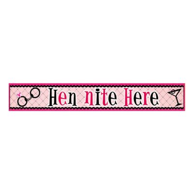 Διακοσμητικό μεταλλικό μπάνερ Hen Nite Here 3,65m