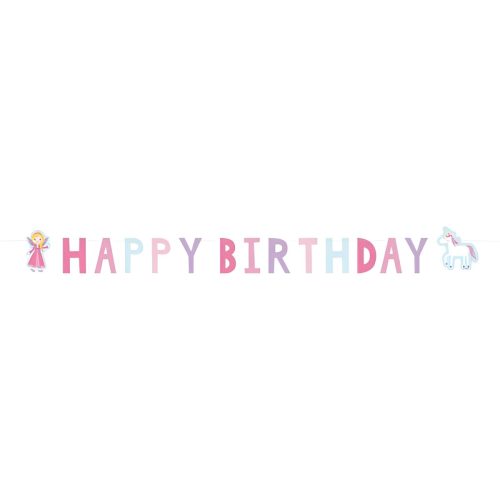 Γιρλάντα Happy Birthday - Νεράιδα & Μονόκερος 150cm