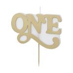 Κεράκι Γενεθλίων Χρυσό - One