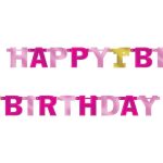 Μπάνερ Happy 1st Birthday κορίτσι 227cm