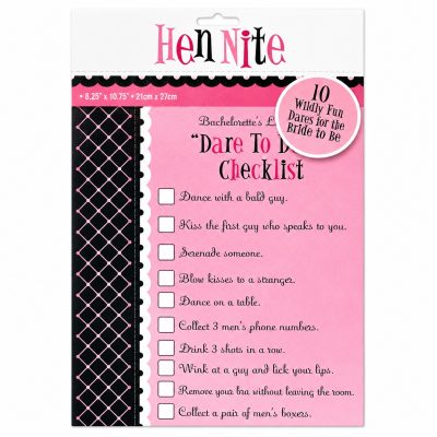 Παιχνίδι Dare to do it Checklist για Bachelor party
