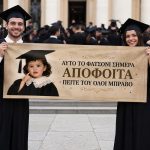 Πανό Αποφοίτησης - Φωτογραφία και Κείμενο