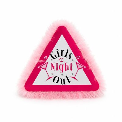Πινακίδα Girls Night Out με φωτάκι & πούπουλα