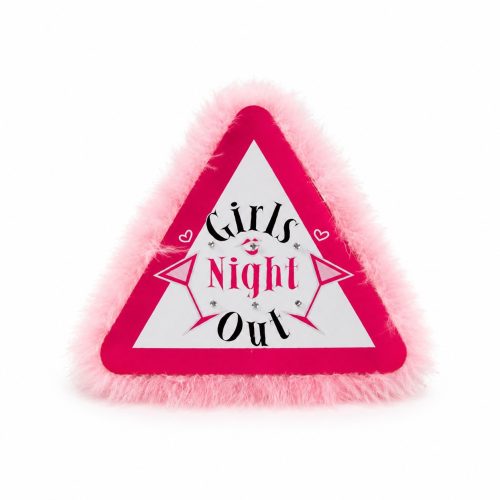 Πινακίδα Girls Night Out με φωτάκι & πούπουλα