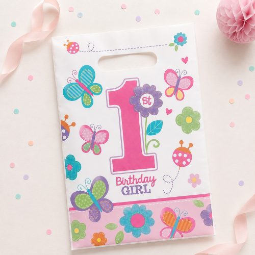 Σακουλάκια για δωράκια 1st Birthday Girl 8 τεμ