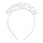 Στέκα Ασημί με Στρασάκια - Happy Birthday