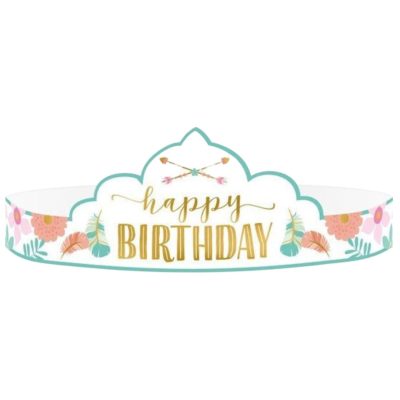 Τιάρες Boho Birthday Girl 8 τεμ