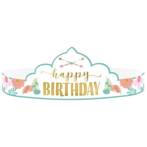 Τιάρες Boho Birthday Girl 8 τεμ