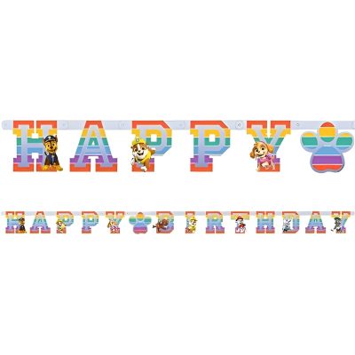 Banner Happy Birthday Paw Patrol 180cm