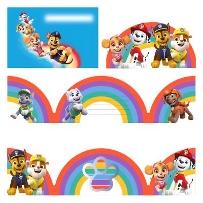 Προσκλήσεις Paw Patrol Ουράνιο Τόξο 8 τεμ