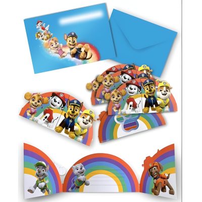 Προσκλήσεις Paw Patrol Ουράνιο Τόξο 8 τεμ